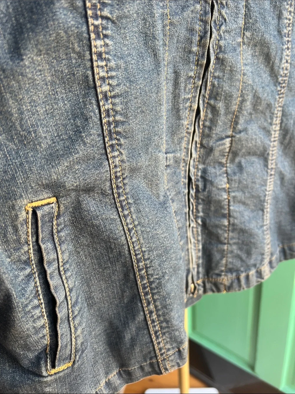 Coldwater Creek Denim Jacket Embroidery size Lar